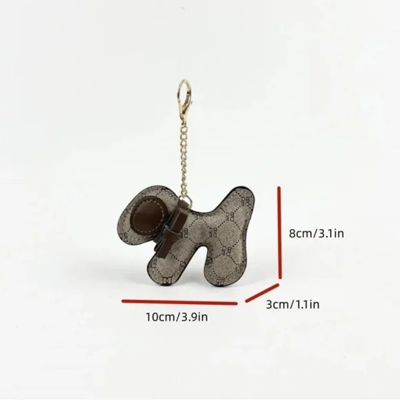 Brown Dog-Shaped Bag Charm Accessory NWT​ - Picture 6 of 6